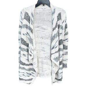 Lucky Brand 3D textured waterfall cardigan will blend XS